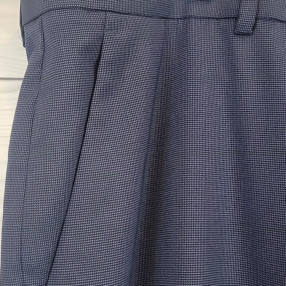 Perry Ellis Portfolio Flex Srretch Navy Trousers Mens Size 36